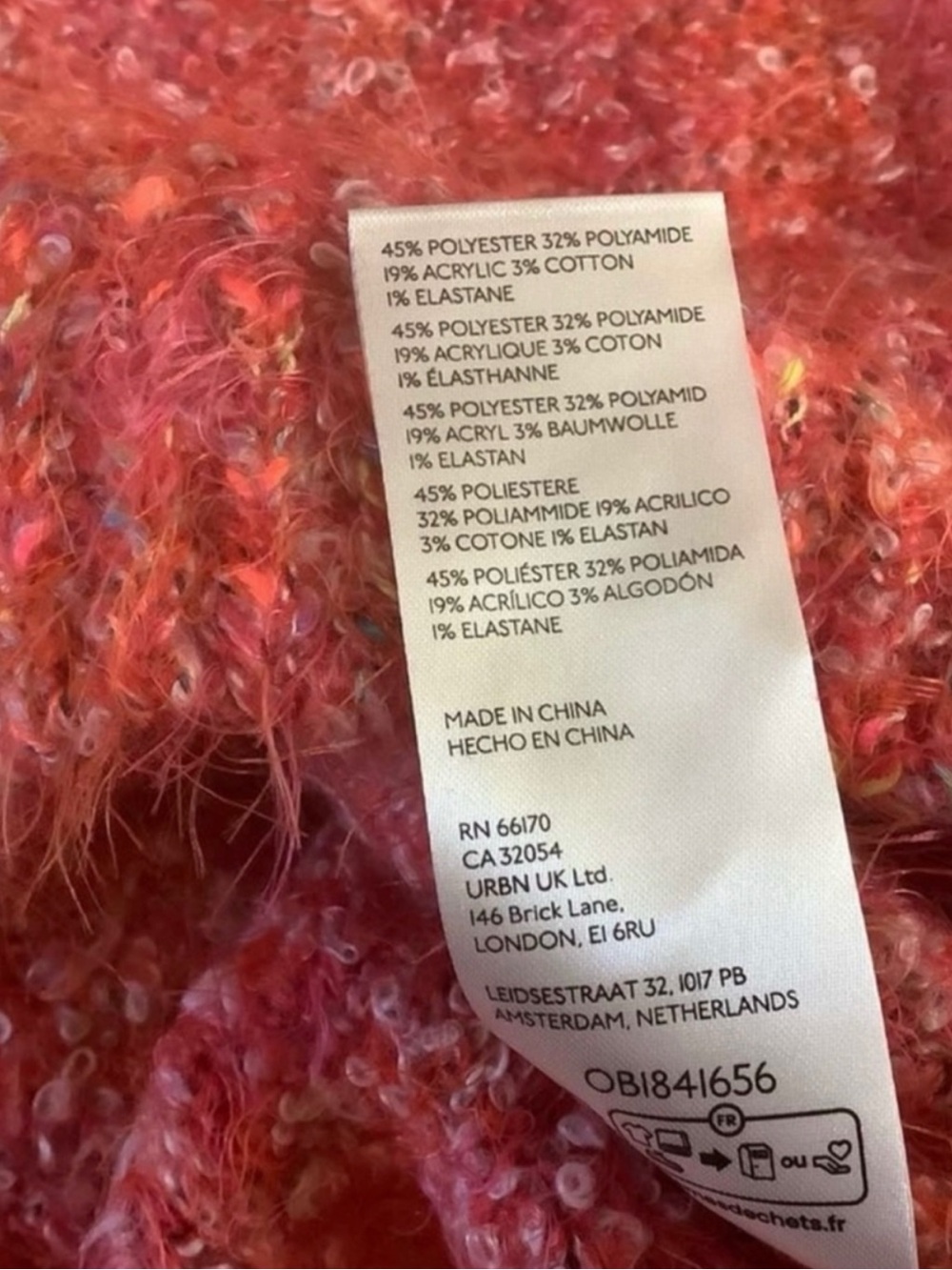 Free People Stardust Crop Sweater Red Pink Textured Pullover S NWOT - Picture 5 of 16